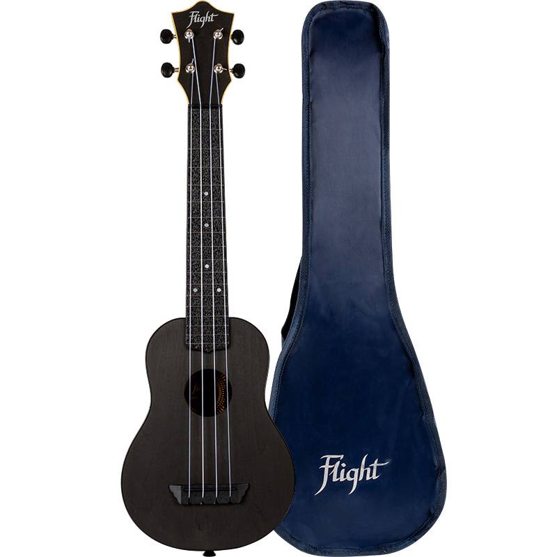 Укулеле сопрано Flight TUSL35 Black с удлиненным грифом серии Travel