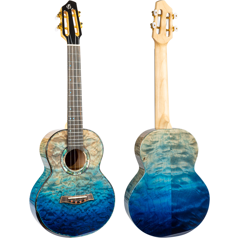 Flight A10 QM FADED BLUE Tenor Ukulele Anniversary Series (1)