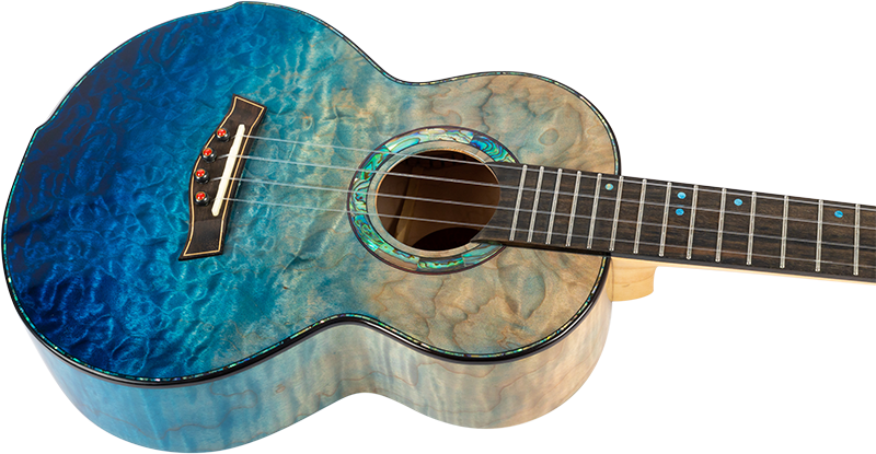 Flight A10 QM FADED BLUE Tenor Ukulele Anniversary Series (2)