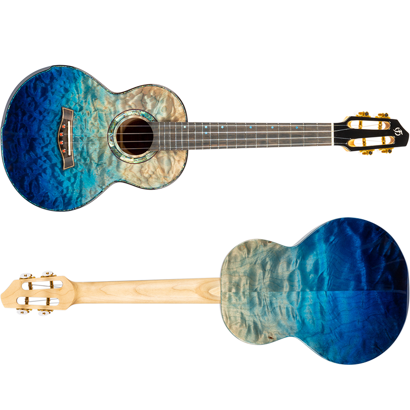 Flight A10 QM FADED BLUE Tenor Ukulele Anniversary Series (3)