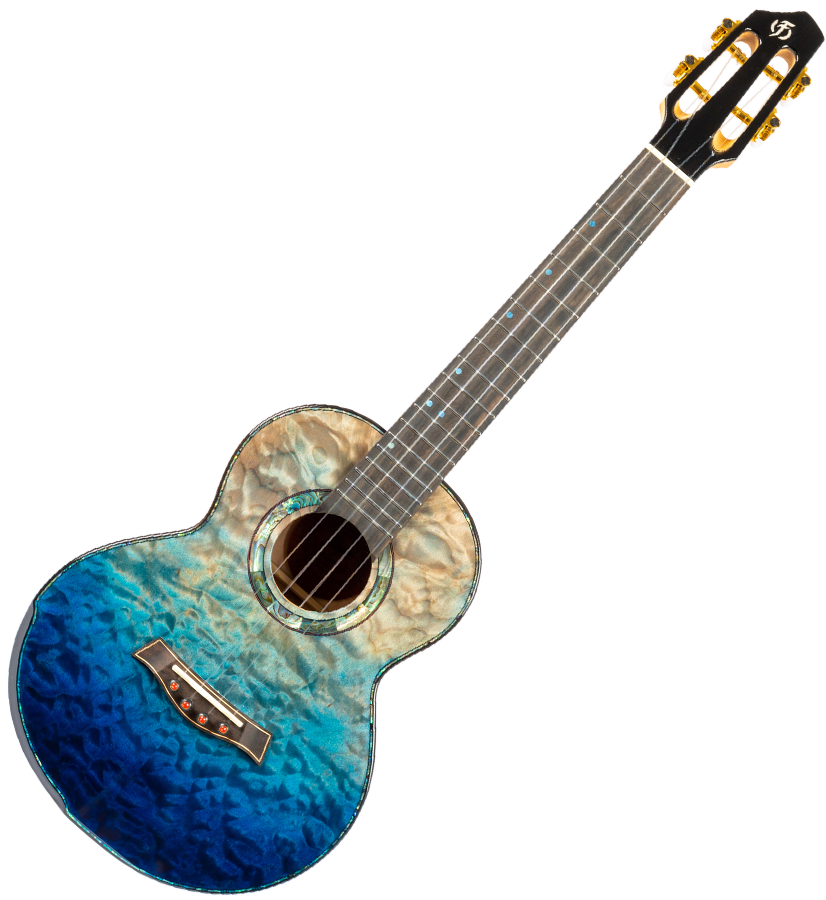 Flight A10 QM FADED BLUE Tenor Ukulele Anniversary Series (7)