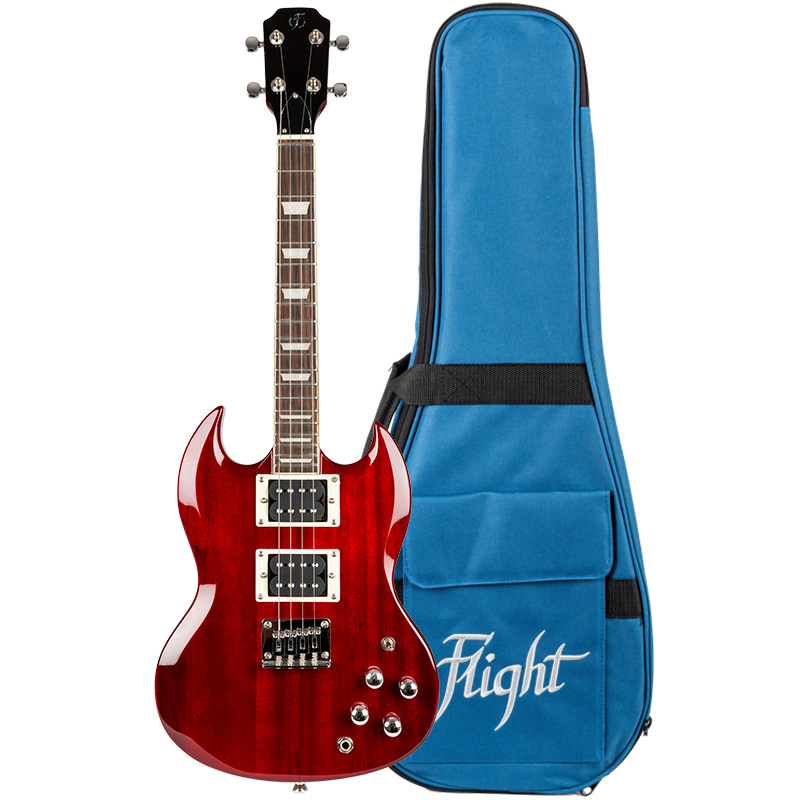 Цельнокорпусная электроукулеле Flight Pioneer Cherry Red