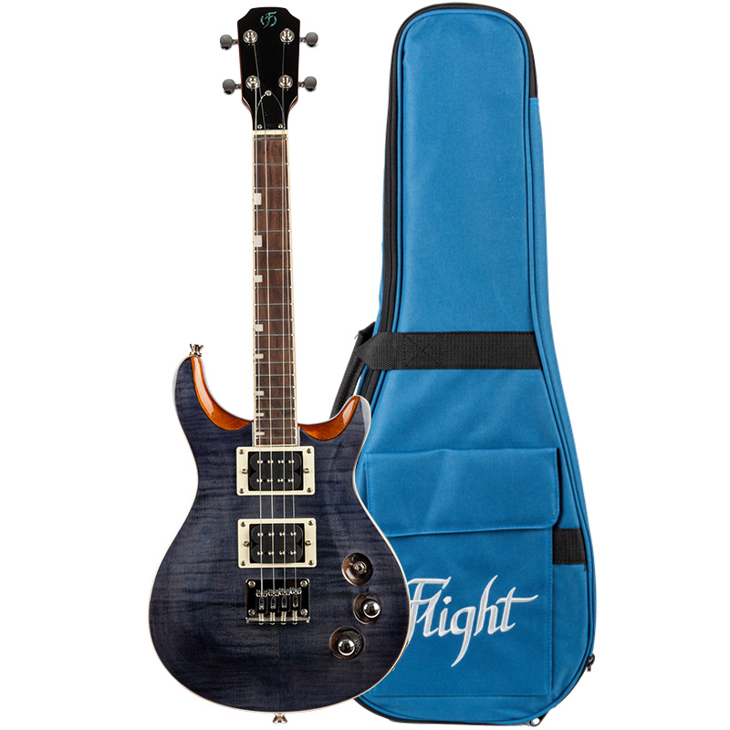 Цельнокорпусная электроукулеле Flight Vanguard Transparent Black