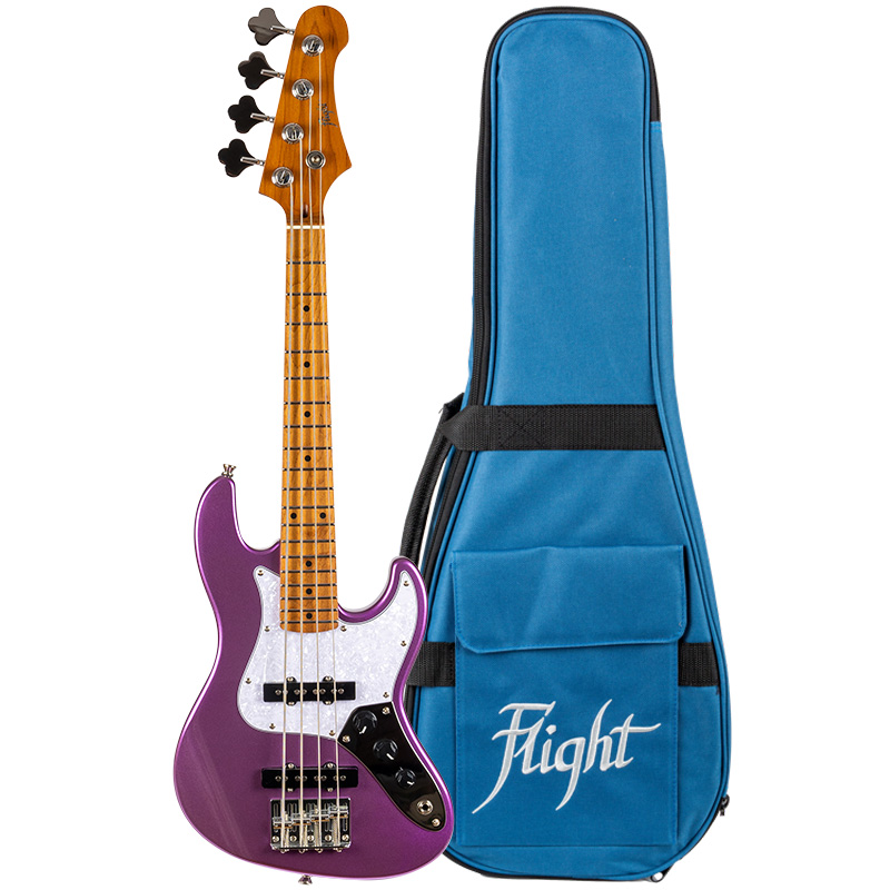 Бас-гитара уменьшенная Flight Mini JB PP Purple Bass